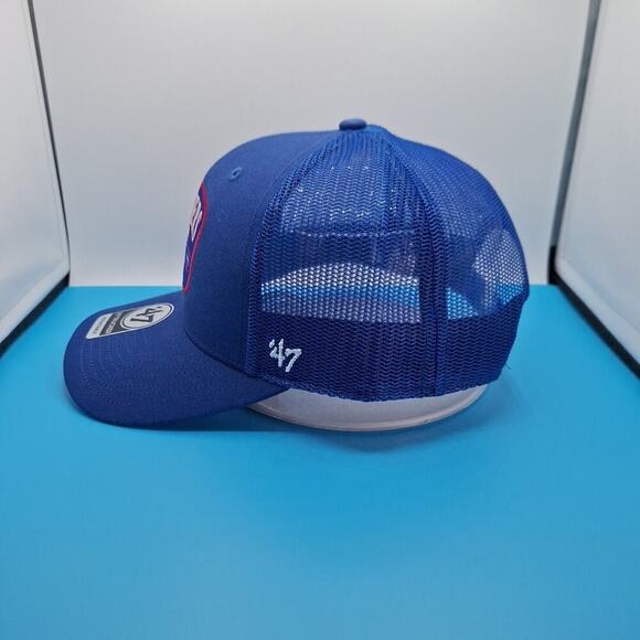 '47 Brand Texas Rangers Squad Trucker Adjustable Hat Snapback Cap Blue MLB - Picture 2 of 7